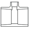 3/4 X 1/2 PVC 40 SOC TEE - - Pressure